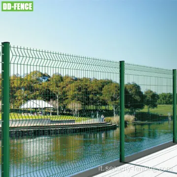 Fence a maglie di filo saldato curvo rivestito in polvere